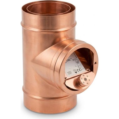 Maka Modulo Regolatore di Tiraggio Canna Fumaria Doppia Parete Aria Inox Rame Ø 350 mm (esterno 400) (1/5)