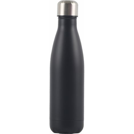 Schwarze Isolierflasche 500 ml – 500-ml-Isolierflasche – Edelstahlflasche – Auslaufsicher (1/5)
