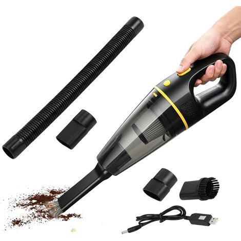 Aspirateur À Main Pour Voiture 10 000 Pa Puissant Portable Rechargeable Aspirateur pour poils d'animaux 120 W Pour Maison Et Bureau Animaux Domestiques Canapé Tapis Bureau Clavier Et Grilles De (1/5)