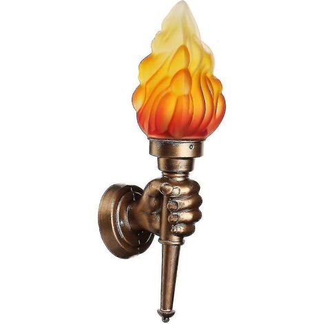 Applique murale style vintage, lampe torche industrielle, main droite (1/5)