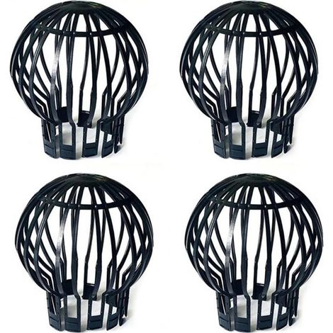 CSPARKV 4 Gutter Filters Floor Drain Black Plastic Mesh