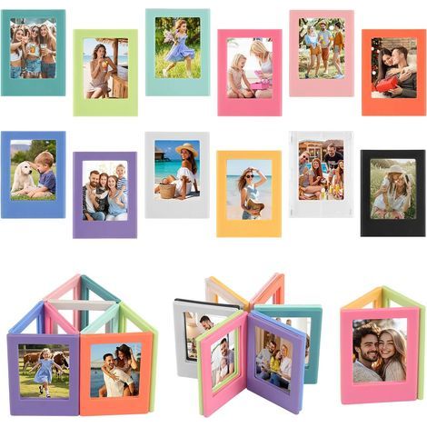 BOED Cadre Photo Magnetique Frigo 12 Pièce Magnet Photo Frigo Petits Cadres Photo Magnetic Frame pour Réfrigérateur ou Bureau (1/5)