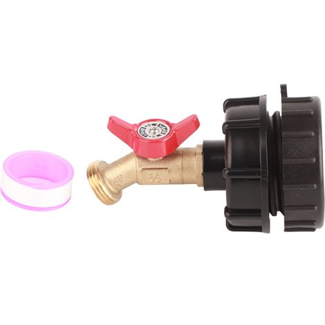 Adattatore per serbatoio d'acqua IBC – rubinetto a sfera – connettore per tubo da giardino – tipo 2