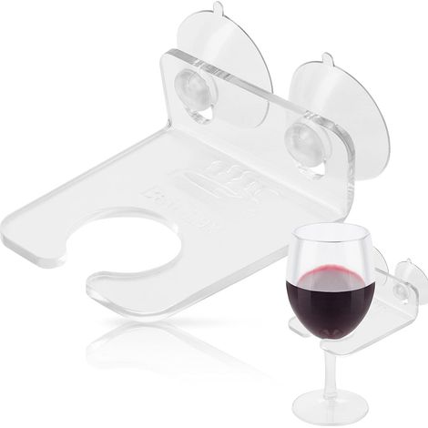 Cadeaux de la saint-valentin pour femme petite amie porte-baignoire en verre à vin produits de baignoire accessoires de douche (1/5)