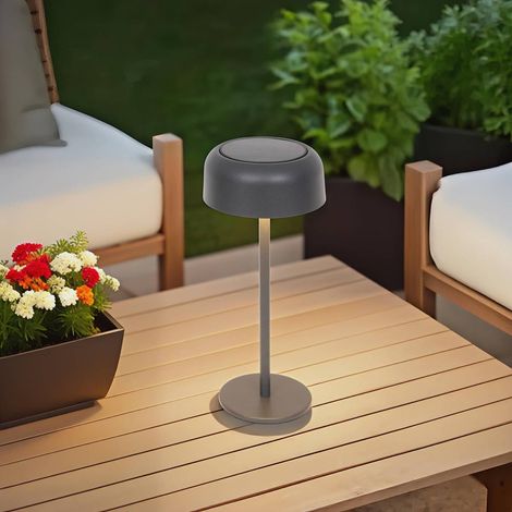 Lampe Bolty solaire gris graphite H30cm - Hespéride (1/2)