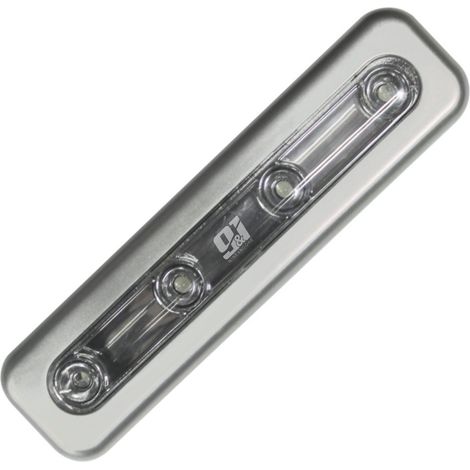 ORION91 PACK X 3 PULSADOR DE LUZ 4 LEDS 6000K GRIS 3 PILAS AAA INCL. NINE&ONE Basic BL.3