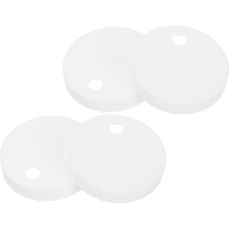 4pcs Capuchons de Vis Blancs en Plastique pour Fixations de Siège de Toilette Compatible Universellement Installation Facile pour Toilettes Publiques et Hôtels (1/5)