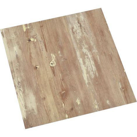 Dalles de plancher autoadhésives 55 pcs PVC 5,11 m² marron vidaXL