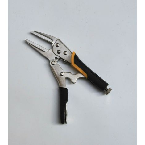 PINZA PINZETTA MINI MORSETTO BECCO PIATTO AUTOBLOCCANTE SALDATURA 7&quot 165 MM