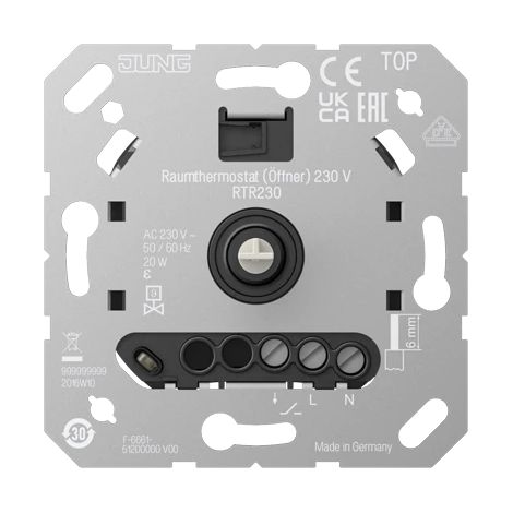 Jung Termostato ambiente (NC) 230 V RTR 230