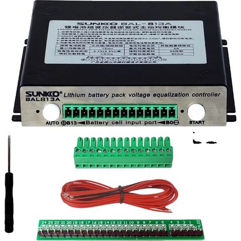 Équilibreur Actif, Prend en Charge Lithium et LiFePO4, Configuration 4-24S, 4S-13S 8A avec étui (1/2)