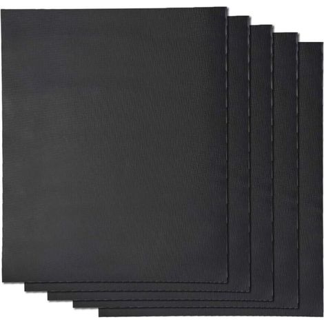 Grillmatten x5 5er Set XL Grillmatten 50x40 cm Antihaftbeschichtet Wiederverwendbar Blätter für Backofen Gas Elektrogrill Holzkohle Mikrowelle Silikon-RAPANDA
