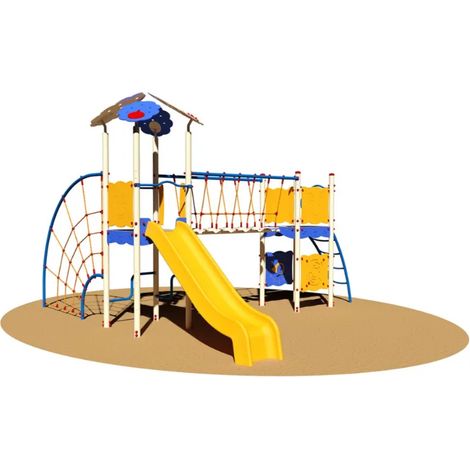 Villaggio Mizar 998 scaletta Giochipark EN 1176 H 355cm scivolo ponte area 53mq (1/2)