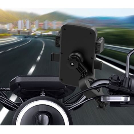 Support Telephone Velo avec Pince Robuste, Support Téléphone Moto Antivibratoire, Porte Smartphone Velo pour VTT (1/4)