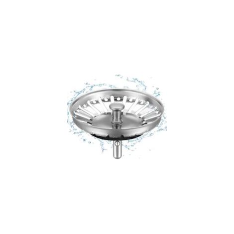 Panier pour Bonde Evier Cuisine 84 mm - épaissi Acier Inoxydable Bouchon d'Evier de Cuisine - Crépine Evier Anti Colmatage avec Attrape Cheveux et Filtre pour éviers de Cuisine-Crezuo