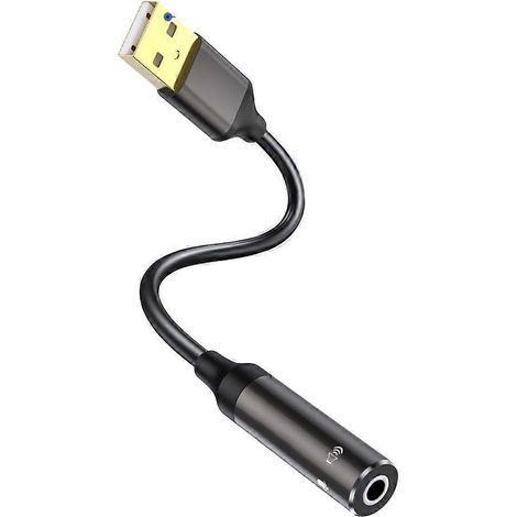 USB-auf-3,5-mm-Audioadapter für PC/Laptop mit Anschluss an externe Soundkarten