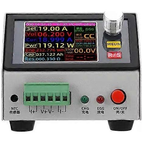 Testeur de charge électronique à courant constant CC 12 V 1 A, écran couleur 24 pouces, commande numérique, tension CC 0-150 V, 20 A, 150 W (1/4)