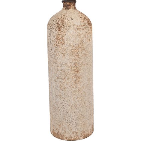 Vase Décoratif Moderne en Métal Beige Élégant pour Fleurs et Décoration Intérieure Ø 14 x 42 cm - PANGIVO (1/3)