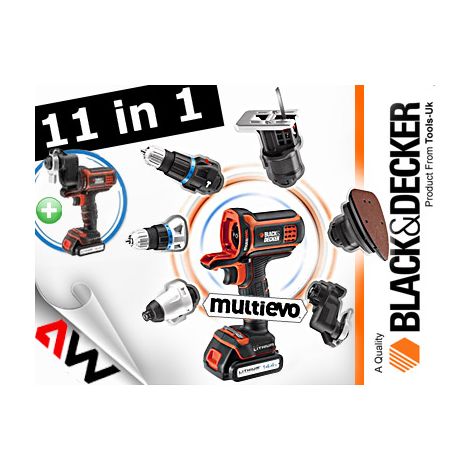 BLACK+DECKER NARZĘDZIE WIELOFUNKCYJNE 18V MT218KB 2x1,5Ah +GŁOWICA WKRĘTARSKA