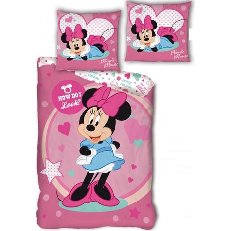 Parure de lit simple- Minnie -How do i look- - 140 cm x 200 cm
