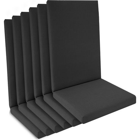 6er Set Hochlehner Auflage wasserdicht 100x50x5,5cm Anthrazit (1/5)