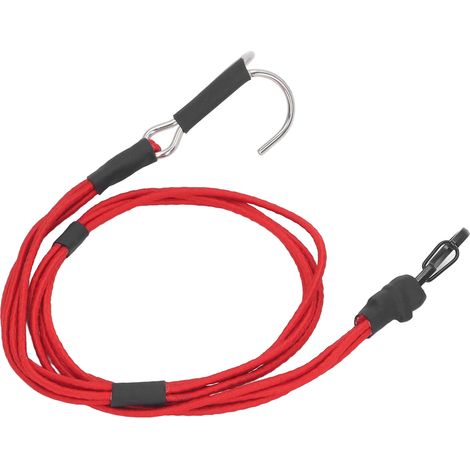 Corde de treuil cinétique élastique de secours et remorquage pour voiture RC 1/10 1/8, avec crochets, rouge (1/5)