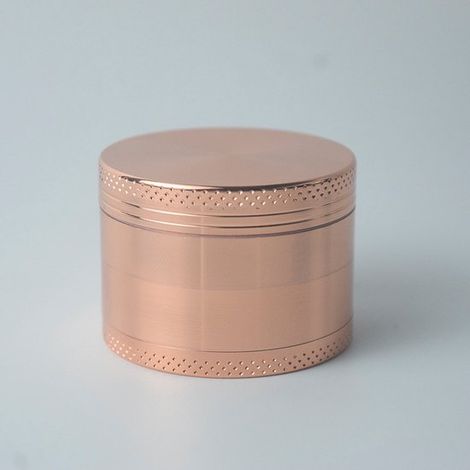 Molinillo de hierbas, molinillo portátil de metal de aleación de zinc para hierbas secas, diámetro 50 mm - Oro rosa (1/5)