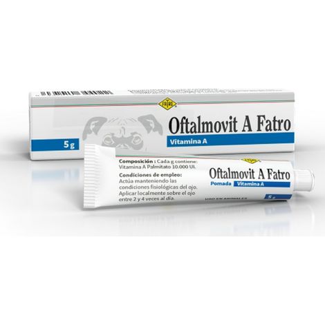 Ophtalmovit a, vitamine A pour l'hygiЏne des yeux des chiens et des chats, 5 gr