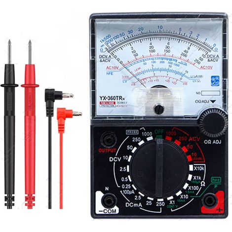 Zeigermultimeter Amperemeter Voltmeter Ohmmeter mit Messspitzen Lehrmittel Wartungswerkzeug YX-360TRE-L-B (mit Summer) (1/5)