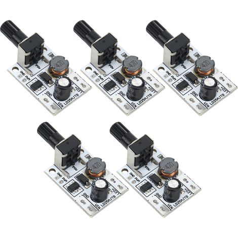 Lot de 5 variateurs de lumière LED à luminosité réglable DC 6-24 V 20 W avec contrôleur PWM