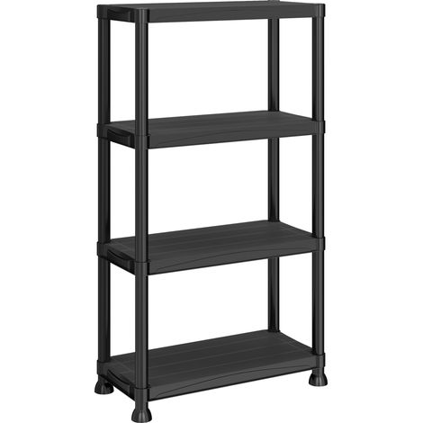 Étagère de Rangement, 4 Niveaux, Plastique, 80 kg (1/5)
