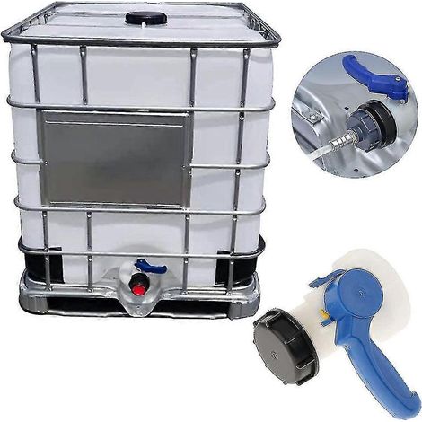Adaptateur de vidange 62 mm, adaptateur pour réservoir IBC 1000 l, vanne papillon pour conteneur d'eau IBC (1/3)