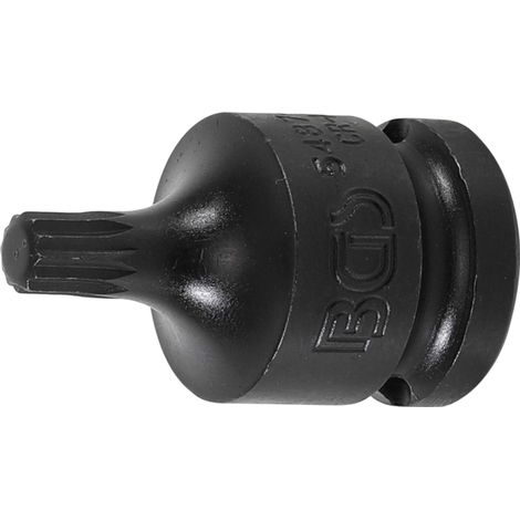 BGS Kraft-Bit-Einsatz Antrieb Innenvierkant 12,5 mm (1/2") Innenvielzahn (für XZN) M8 - 5487-M8