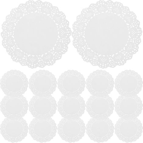Napperons en papier absorbant l'huile pour sets de table jetables blancs (200 pièces) (1/5)