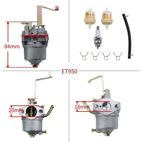 Le carburateur ET950 est compatible avec les générateurs à essence Yamaha ET650 60338 66619 69381 64cc. (1/4)