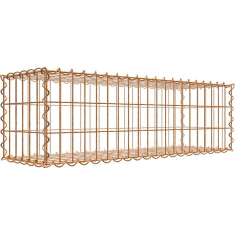 Gabiondeco - Gabion aspect rouille 100 cm x 30 cm x 30 cm (L x H x P). taille des mailles 5 x 10 cm. formation de rouille naturelle en cours - Made in Germany (1/3)