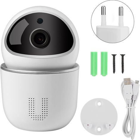 Caméra WiFi HD 1080P Vision Nocturne Intercom 2 Voies Surveillance Domicile Sécurité Compatible Tuya Prise UE 100-240V (1/5)