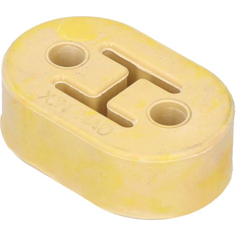 Support de silencieux 2 trous en polyuréthane, amortisseur universel pour tuyau d'échappement auto, fixation jaune (1/5)