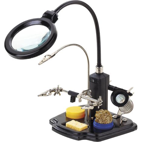 Nimo Support ergonomique argenté pour fer à souder LED (1/3)