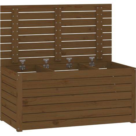 Boîte de jardin 101 x 50,5 x 46,5 cm bois massif de pin marron miel