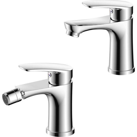 Set miscelatore lavabo e bidet cromato e piletta Tiny (1/5)