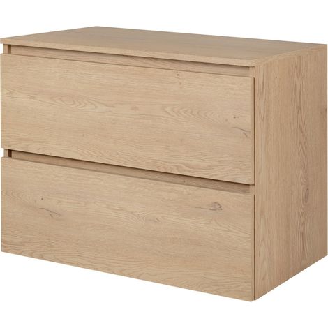 Mobile da bagno 80 cm + TOP, Colore: Rovere Chiaro, 80 x 46 x 60,7 cm (1/5)