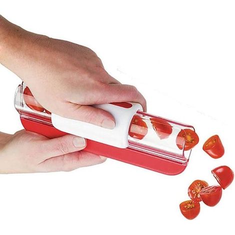 Cortar tomates cherry - uvas - fruta - decoración de cocina - herramienta de cocina - cortador de verduras - utensilios de cocina (1/5)