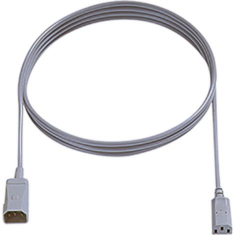BACHMANN Prolunga H05VV-F3G1,0,grigio L:2,0m,C14/C13, 356.904