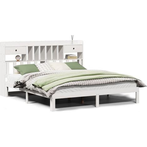 Maison Exclusive - Giroletto con Libreria senza Materasso 180x200 cm in Legno Pino