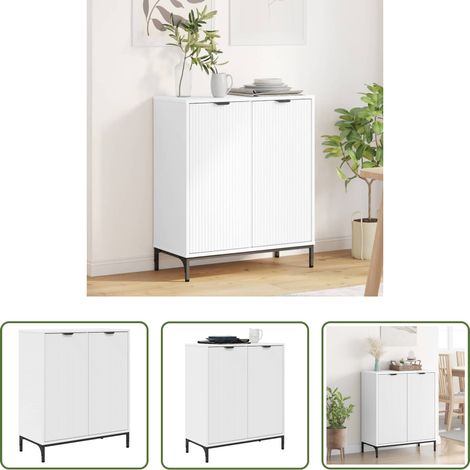 Rangement - Buffet Blanc 69,5 x 33 x 82 cm Bois d'ingénierie (1/5)