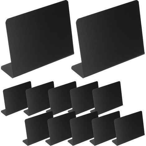 Lot de 12 Mini Ardoises Noires Effaçables à Sec pour Marquage de Nourriture Support, pour Buffet et Décoration de Table (1/5)