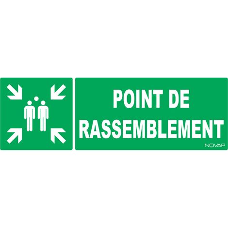 Panneau point de rassemblement - Alu 450x150mm - 4012902