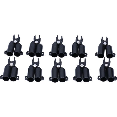 10 raccords de type A, clips fixes, supports pour plantes, piquets de fixation, connecteur pour outils de jardin (diamètre intérieur 11 mm) (1/4)
