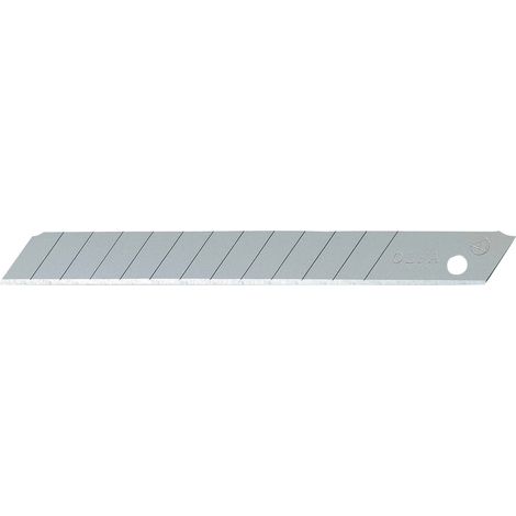 OLFA AB-10 PACK DE 10 CUCHILLAS TROCEABLES 9 MM PLATEADAS MEDIDAS 10 cuchillas de 9 mm. color Plateado en Blíster